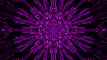 呃插图明亮的紫色的晶体发光的与紫色的霓虹灯光和形成摘要对称的点缀水晶紫色的点缀呃插图