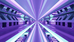 有创意的插图代表没完没了的隧道与直发光的紫色的行呃质量插图长直呃隧道与霓虹灯行