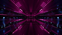 sci插图呃没完没了的黑暗紫色的隧道与发光的霓虹灯灯呃插图黑暗紫色的隧道