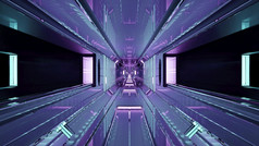 插图呃的角度来看视图黑暗紫色的没完没了的隧道未来主义的风格呃插图没完没了的紫色的通道