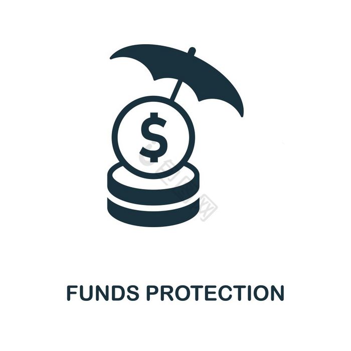 基金保护图标单色从业务道德集合和像素完美