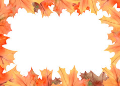 框架与秋天叶子白色孤立的背景水平框架取向水彩作文为的设计问候卡片邀请框架与秋天叶子白色孤立的背景水平框架取向水彩作文为的设计问候卡片邀请