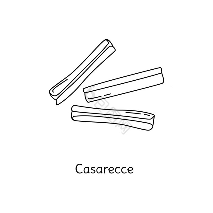 意大利面插图向量涂鸦草图的意大利食物图像