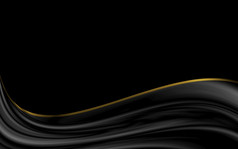 横幅设计织物曲线黑色的背景与复制空间