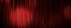 红色的窗帘背景与关注的焦点