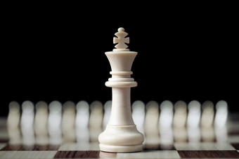 王战斗国际象棋游戏站董事会游戏领导和业务愿景为赢得业务业务领导概念