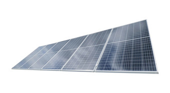 太阳能模块面板孤立的白色背景与剪裁路径环境能源概念