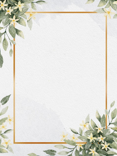 水彩植物卡与提示野生花和叶子春天夏天花点缀为海报邀请插图装饰为问候卡设计背景横幅数字手油漆