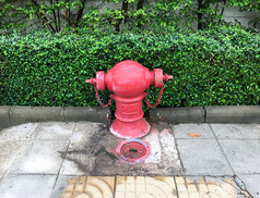 老火消火栓与的大阀的通路的城市区域
