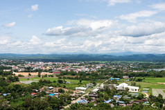 发展城市的山谷北部泰国