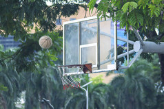 篮球拍摄的球的篮球希望