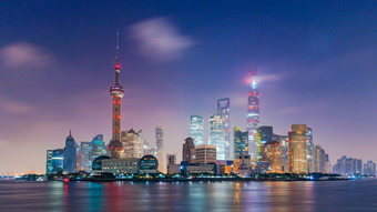 上海天际线和摩天大楼上海现代城市<strong>中国</strong>的黄埔河