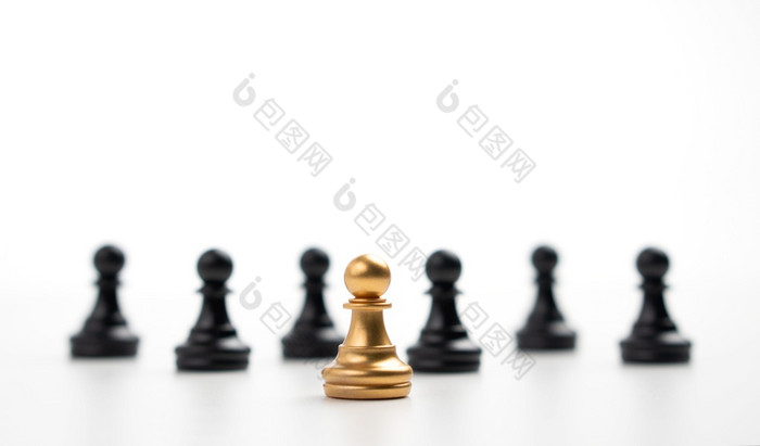 金国际象棋兵站前面其他国际象棋概念领袖必须有勇气和挑战的竞争领导和业务愿景为赢得业务游戏