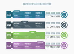 色彩斑斓的业务信息图表过程背景