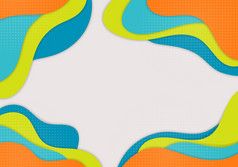 摘要色彩斑斓的模板设计涂鸦装饰与半色调风格重叠封面背景向量
