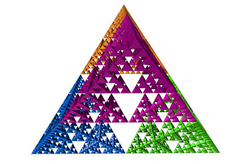 蓝色的绿色黄色的和紫色的sierpinski三角形白色背景分形与的<strong>整体</strong>形状等边三角形三角形细分递归地成小等边三角形三角形插图蓝色的sierpinski三角形白色背景分形与的<strong>整体</strong>形状等边三角形三角形细分