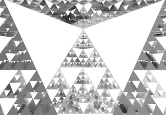 灰色的sierpinski三角形特写镜头白色背景分形与的<strong>整体</strong>形状等边三角形三角形细分递归地成小等边三角形三角形插图sierpinski三角形特写镜头白色背景分形与的<strong>整体</strong>形状等边三角形三角形细分递归地成