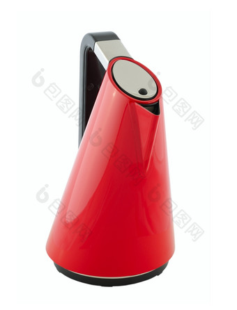 厨房电器电水壶红色的颜色孤立的白色背景