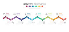 一年规划师个月一年时间轴infographics设计向量和演讲业务可以使用为业务概念与选项步骤流程