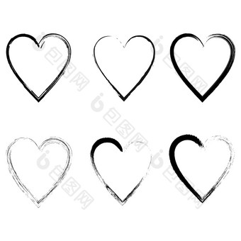 向量心轮廓心形状设计为爱符号向量向量心轮廓心形状设计为爱符号