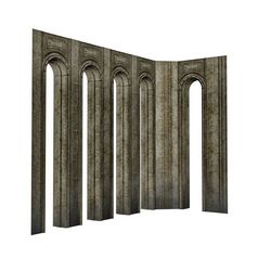 拱柱子孤立的白色背景渲染拱柱子渲染