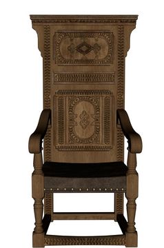 古董木椅子孤立的白色背景渲染古董木椅子渲染