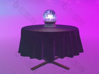 魔法水晶球为《财富》杂志出纳员表格紫色的日落渲染魔法水晶球为《财富》杂志出纳员渲染