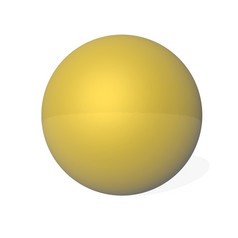 黄金金属球与小影子孤立的白色背景渲染黄金金属球渲染