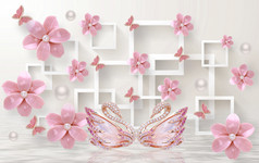 壁纸奢侈品花jawelry粉红色的