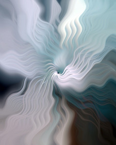 美丽的摘要背景色彩斑斓的波浪花图形现代艺术数字幻想效果时尚的桌面壁纸未来主义的分形模式可以使用为横幅设计波浪行叶