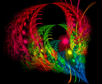 电脑生成的色彩斑斓的分形艺术作品为有创意的艺术设计和娱乐电脑生成的色彩斑斓的分形艺术作品