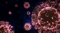 图像病毒对的背景冠状病毒-ncov小说冠状病毒概念和亚洲流感流感爆发情况下流感大流行显微镜病毒关闭呈现