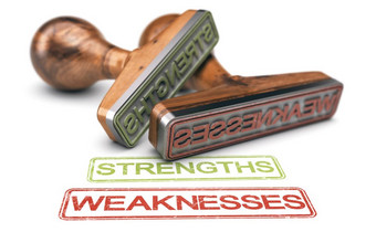 插图两个橡胶邮票与的单词的<strong>优势</strong>和弱点在白色背景的<strong>优势</strong>和弱点单词和两个橡胶邮票在白色背景