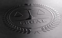 法律标志设计与尺度正义象征印刷黑色的背景插图法律标志设计与尺度正义象征