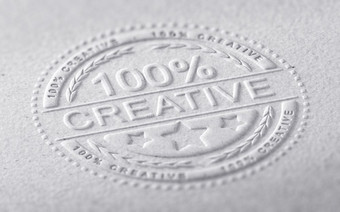 插图邮票压花纸纹理与的文本一个几百百分比有创意的水平图像沟通概念为有创意的广告公司有创意的图形设计