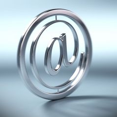 金属象征内部圆蓝色的背景广场图像模糊效果象征电子邮件标志