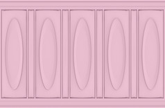 呈现奢侈品甜蜜的软粉红色的椭圆形经典模式木墙背景