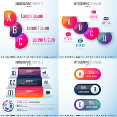 infographics设计模板向量插图