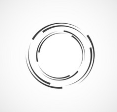 摘要行圆形式设计元素几何形状条纹边境框架为图像技术轮标志螺旋向量插图