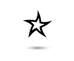 明星图标向量每股收益简单的平象征明星平设计网络网站移动应用程序标志白色背景插图向量