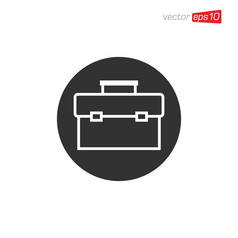 手提箱公文包图标设计向量
