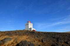 维克冰岛rsquo迪霍莱灯塔对蓝色的天空