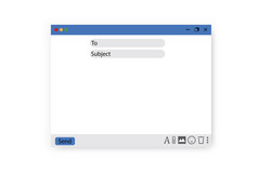 邮件窗口模板用户接口邮件图标网站模板设计