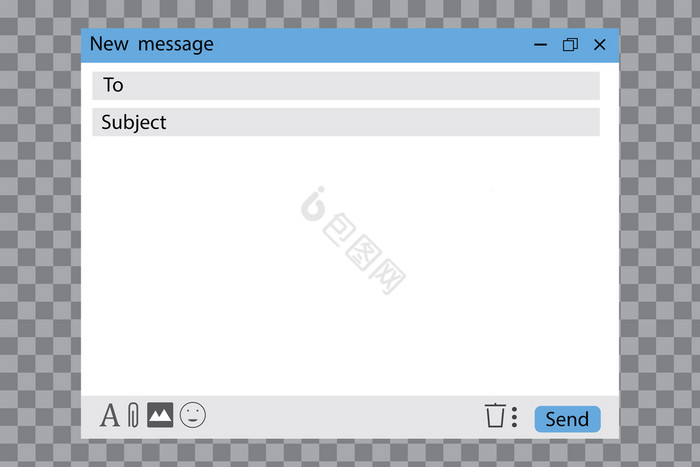 空电子邮件窗口邮件窗口模板电脑屏幕应用程