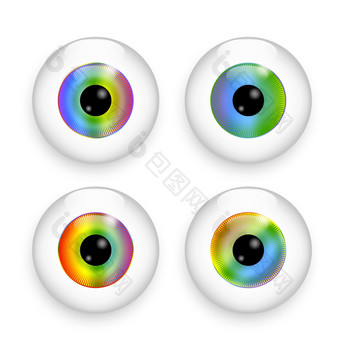 彩虹眼球图标集眼科学象征不同的彩色的摘要眼睛向量插图股票图像每股收益彩虹眼球图标集眼科学象征不同的彩色的摘要眼睛向量插图股票图像