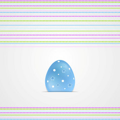 复活节问候卡图形设计蓝色的复活节蛋与花和明亮的装饰元素春天问候卡图形设计