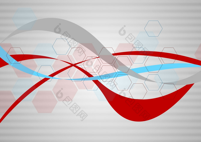 最小的科技背景最小的科技摘要背景与波和六边形