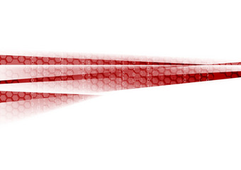 摘要红色的二进制代码和六角纹理科技背景摘要红色的二进制代码科技背景
