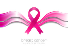 乳房癌症意识月光滑的丝绸粉红色的波和丝带磁带设计光滑的丝绸波和丝带磁带设计