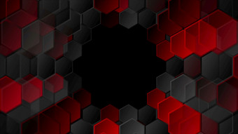 红色的和黑色的<strong>科技</strong>六边形摘要背景红色的黑色的<strong>科技</strong>六边形摘要背景